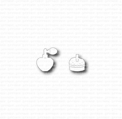 Parfym och puderdosa stansmallar från Gummiapan ca 11x13 mm och 9x9 mm