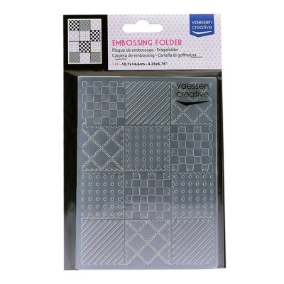 PATCHWORK VINE PATRON embossing folder from Vaessen Creative 14,6x1,8 cm