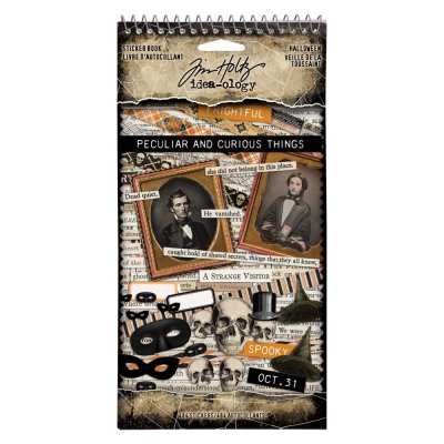 PECULIAR AND FRIGHTFUL Halloween things sticker book from Tim Holtz Idea-ology