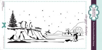 PENGUIN PLAYTIME DL rubber stamp - Stämpel med pingviner från Designer Boutique Creative Expressions