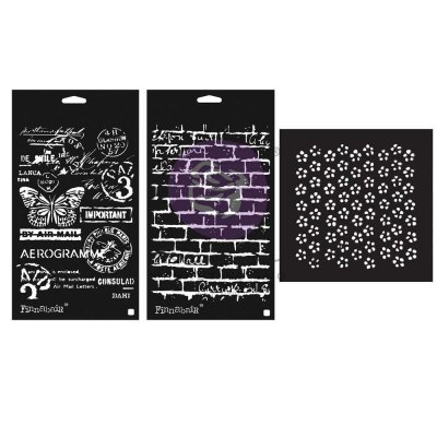 PERFECTLY GRUNGY stencil kit - Schablonset från Finnabair Prima Marketing