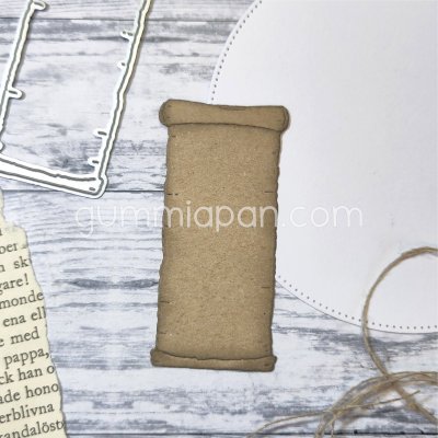 Pergament roll die from Gummiapan ca 33,9 x 68mm