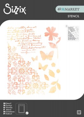 PETAL PLAY stencil mix - Stor schablon med olika mönster från Sizzix