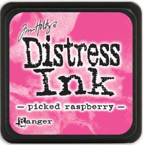 Picked raspberry distress ink - Liten stark-rosa stämpeldyna från Tim Holtz / Ranger ink