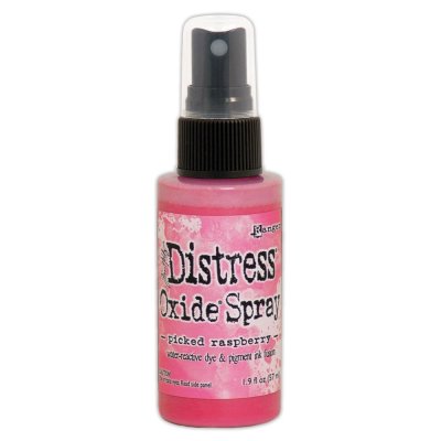 Picked raspberry distress oxide spray - Rosa sprayfärg från Tim Holtz / Ranger ink