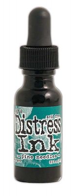 Pine needles green distress reinker - Grönt påfyllningsbläck från Tim Holtz Ranger ink 14 ml