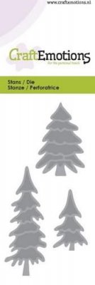 Pine tree die set - Stansmallar med granar från Craft Emotions 5*10 cm