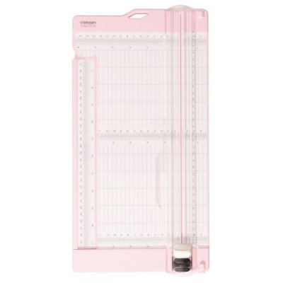 PINK Paper cutter with scoring tool - Papperstrimmer med bigblad från Vaessen Creative 15x30,5 cm