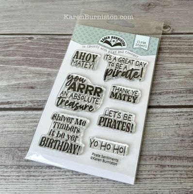 PIRATE SENTIMENTS clear stamp set from Karen Burniston