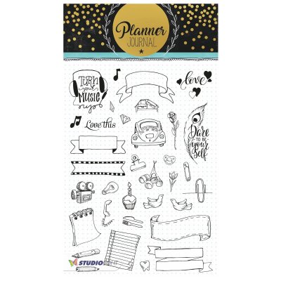 Planner journal 08 clear stamp set - Stämpelset för journal från Studio Light A5