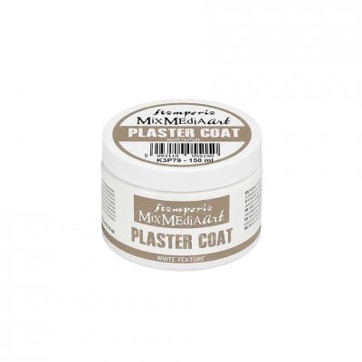 WHITE TEXTURE PLASTER COAT - Vattenbaserad texturpasta från Stamperia 150 ml