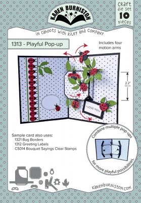 PLAYFUL POP-UP die set - Stansmallar till pop-upkort från Karen Burniston