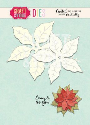 Poinsettia flower die set - Stansmallar med julstjärnablommor från Craft & You