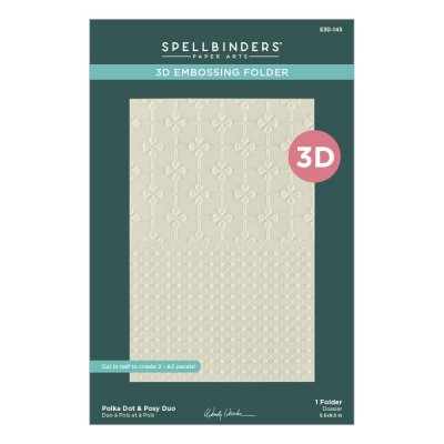 POLKA DOT AND POSY DUO EMBOSSING FOLDER - Embossiongfolder med prickar och blommor från Spellbinders