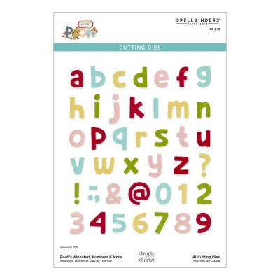 POOH's alphabet and more die set - Bokstavsstansmallar från Spellbinders