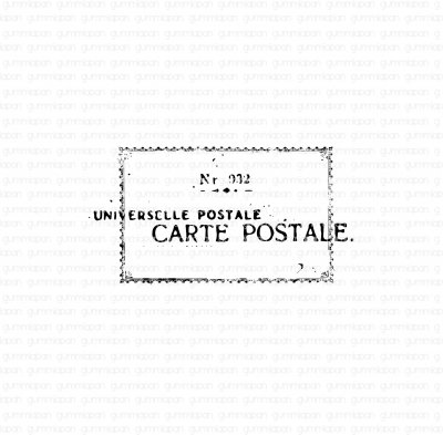 Carte postale rubber stamp from Gummiapan 4,7x2,5 cm