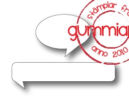 Speech bubbles die set - Stansmallar med pratbubblor från Gummiapan