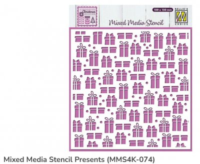 PRESENTS stencil from Nellie Snellen 15x15 cm