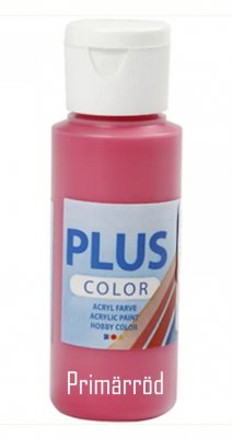 PRIMÄRRÖD akrylfärg från Plus Color 60 ml
