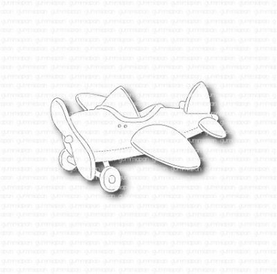 Propellerflygplanstansmall från Gummiapan 6,4x3,9 cm