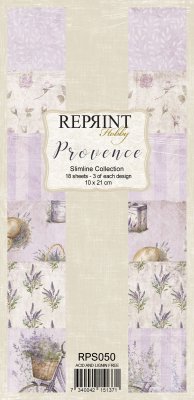 Provence Collection slimline paper pack - Mönsterpapper från Reprint 10x21 cm