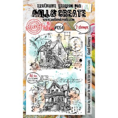 QUIET CORNERS house scene clear stamp set from AALL & Create A6