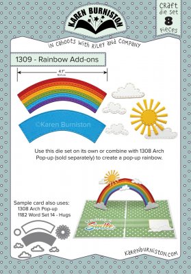 RAINBOW ADD-ONS die set - Stansmallar från Karen Burniston