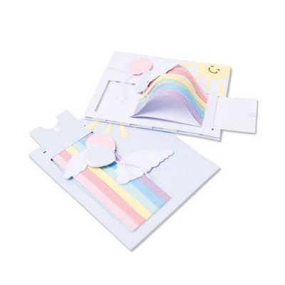 PRE-ORDER - Rainbow slider card die set - Stansmallar för specialvikt kort från Georgie Evans / Sizzix