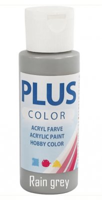 RAIN GREY grå akrylfärg från Plus Color 60 ml