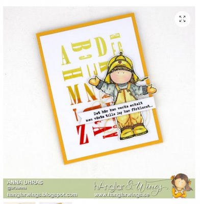 RAKT ALFABET MED SIFFRORstämpelset från Hänglar & Wings A6