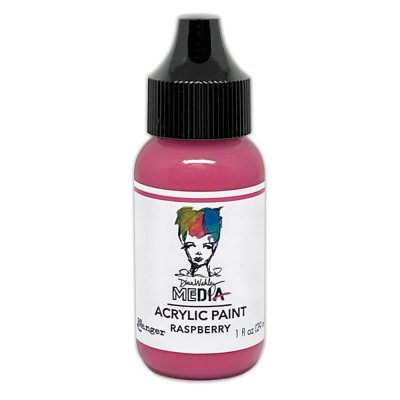 RASPBERRY PINK heavy body acrylic paint - Hallonrosa akrylfärg från Dina Wakley Ranger ink 29 ml
