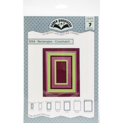 Rectangles crosshatch die set 1054 - Rektangulära stansmallar från Karen Burniston