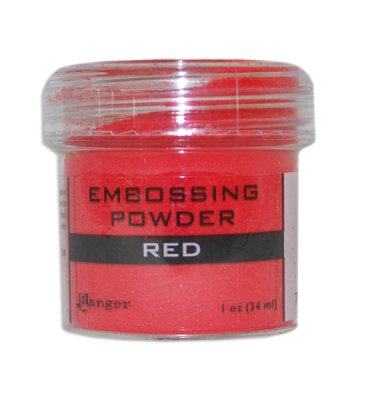 Red embossing powder - Rött embossingpulver från Ranger