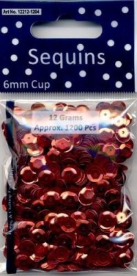 FÖRBESTÄLLNING - Red sequins - ca 1200 röda paljetter