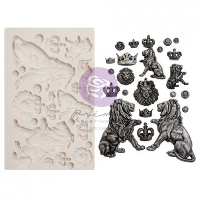Regal Lions Mould 5x8 - Gjutform med kungliga lejon från Finnabair Prima Marketing