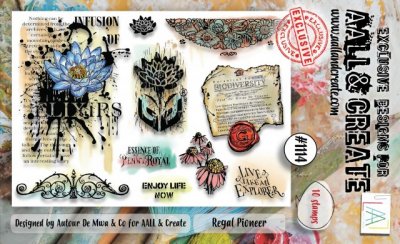 REGAL PIONEER clear stamp set - Stämpelset från AALL & Create A6