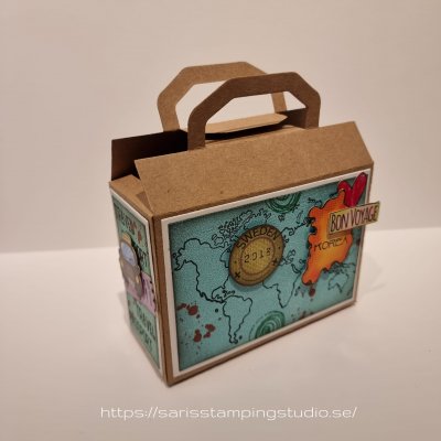 Large Suitcase Large CCABL07 Crealies Create A Box - Stansmallar för att göra en stor resväska från CreaLies