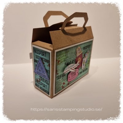 Large Suitcase Large CCABL07 Crealies Create A Box - Stansmallar för att göra en stor resväska från CreaLies