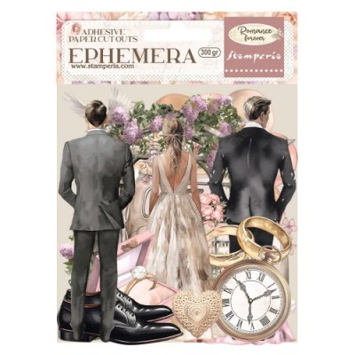 ROMANCE FOREVER ceremony edition decorations - Dekorationer med kärleks- och bröllosptema från Stamperia