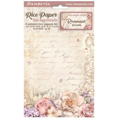 ROMANCE FOREVER rice paper pack (8) Stamperia A6