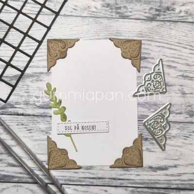 ROMANTISKA FOTOHÖRNstansmallar från Gummiapan ca 19x19 mm