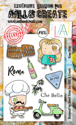 #1015 ROME ITALY clear stamp set - Stämpelset från AALL & Create