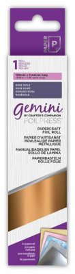 ROSE GOLD Gemini foilpress papercraft foil pink - Roséguldfärgad värmetålig folie från Crafter's Companion 5 m