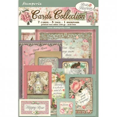 Rose Parfum Cards Collection - Dekorationer från Stamperia