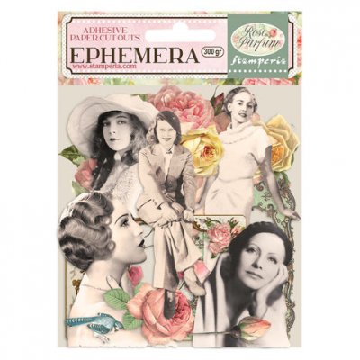 Rose Parfum Ephemera Frames and Ladies (DFLCT10) - Utstansade kvinnor från Stamperia