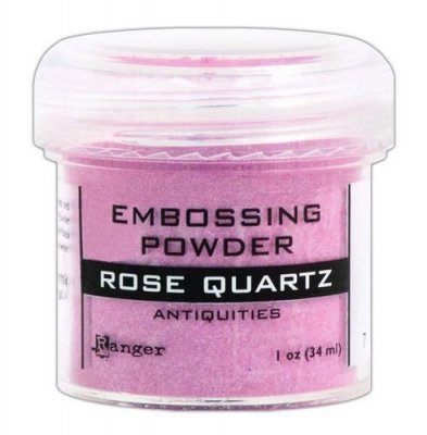 Rose quartz embossing powder - Rosa embossingpulver från Ranger