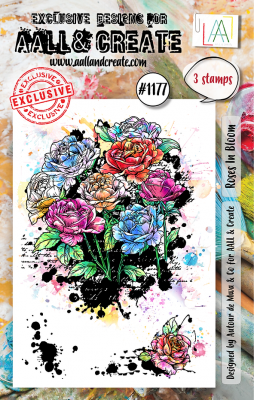 ROSES IN BLOOM clear stamp - Stämpel med blommor från AALL & Create A7
