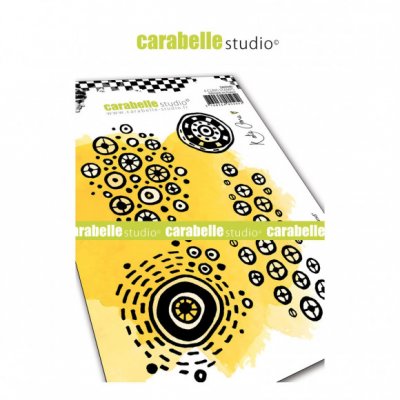 Round and around texture rubber stamp set - Stämpelset med mönster från Kate Crane / Carabelle Studio A6
