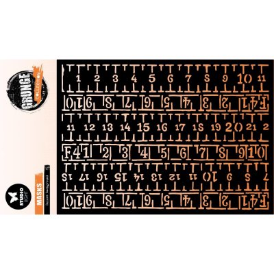 RULERS STENCIL - Schablon med linjaler från Studio Light