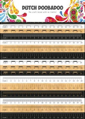 Rulers sticker from Dutch Doobadoo A5